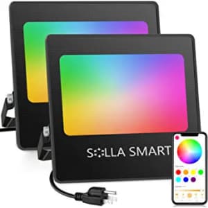 Solla Smart RGBCW LED Flood Light 2-Pack for $19