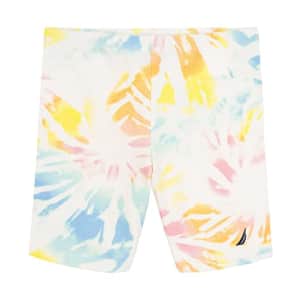 Nautica Girls' Active Spandex Bike Shorts, White Sunburst, 8-10 for $12