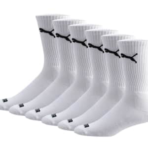 PUMA Men's Crew Socks 6-Pack for $10 PUMA Men's Crew Socks 6-Pack for $10