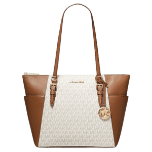 Michael Michael Kors Charlotte Large Logo and Leather Top-Zip Tote Bag for $139