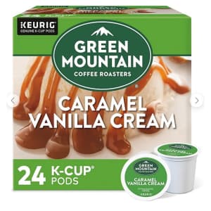 Green Mountain Coffee Caramel Vanilla Cream K-Cup Pods 24-Pack for $11 Green Mountain Coffee Caramel Vanilla Cream K-Cup Pods 24-Pack for $11