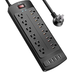 Tcstei 12-Outlet Power Strip for $15