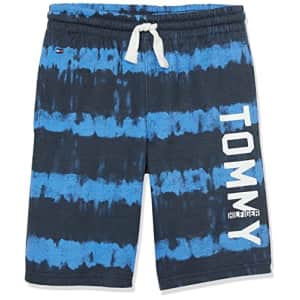 Tommy Hilfiger Boys' Big Drawstring Pull On Short, Tie Dye Navy Blazer 22, 16-18 for $14