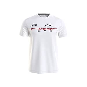 Tommy Hilfiger Men's Script Logo T-Shirt, Bright White, XXL for $19