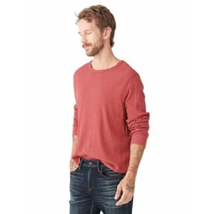 Lucky Brand Men's Long Sleeve Crew NeckThermal Shirt, Red, M for $15 Lucky Brand Men's Long Sleeve Crew NeckThermal Shirt, Red, M for $15