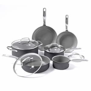 GreenPan Chatham Healthy Ceramic Nonstick, Cookware Pots and Pans Set, 10 Piece, Gray for $200 GreenPan Chatham Healthy Ceramic Nonstick, Cookware Pots and Pans Set, 10 Piece, Gray for $200