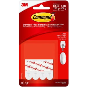 3M Command Small Refill Strip 20-Pack for $5 3M Command Small Refill Strip 20-Pack for $5