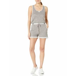 SHAPE activewear Women's Coco French Terry Romper, Steel Grey Heather, XS for $33
