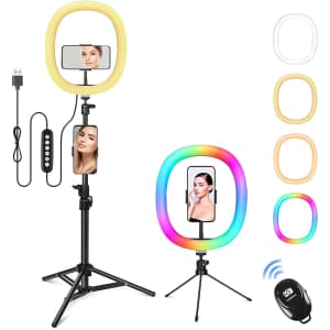 Zacro 12" RGB Selfie Ring Light with Tripod for $16 Zacro 12" RGB Selfie Ring Light with Tripod for $16
