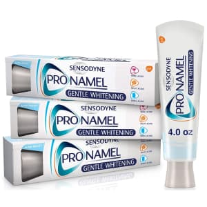 Sensodyne Pronamel Gentle Whitening 4-oz. Toothpaste 3-Pack for $11 Sensodyne Pronamel Gentle Whitening 4-oz. Toothpaste 3-Pack for $11