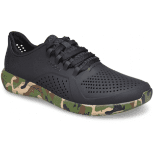 Crocs Men's LiteRide Printed Camo Pacer Shoes for $25