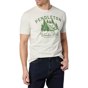 Pendleton Men's Classic Fit Graphic T-Shirt, Sand/Green, Small for $30