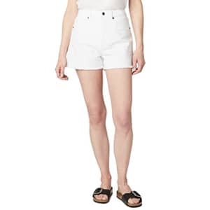 Buffalo David Bitton Women's Joanna Super High Rise Denim Shorts, Pure White, 28 for $17