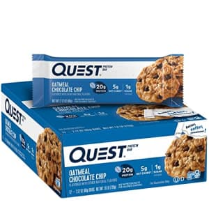 Quest Nutrition Oatmeal Chocolate Chip Protein Bar, High Protein, Low Carb, Gluten Free, Keto for $24