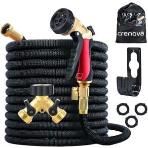 Crenova 100-Foot Expandable Garden Hose with Spray Nozzle for $29 Crenova 100-Foot Expandable Garden Hose with Spray Nozzle for $29