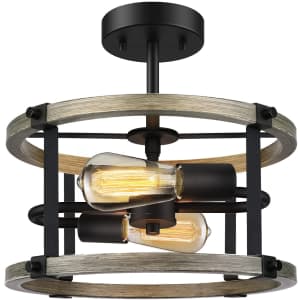 Wihtu 2-Light Semi Flush Mount Ceiling Light Fixture for $25 Wihtu 2-Light Semi Flush Mount Ceiling Light Fixture for $25