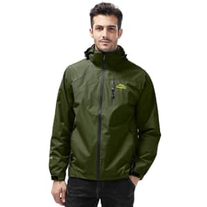 Men's Hooded Waterproof Jacket for $9 Men's Hooded Waterproof Jacket for $9