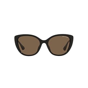 A|X ARMANI EXCHANGE Women's AX4111SU Universal Fit Cat Eye Sunglasses, Black/Dark Brown, 54 mm for $51