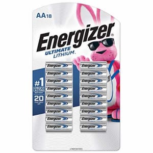 Energizer Ultimate Lithium AA Batteries, 18 Pack for $27
