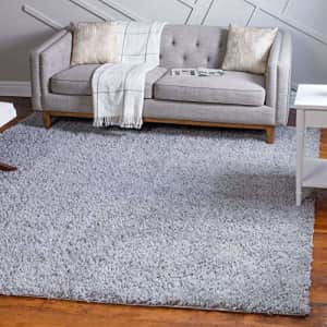 Unique Loom Davos Shag Collection Contemporary Soft Cozy Solid Shag Sterling Square Rug (3' 3 x 3' for $45 Unique Loom Davos Shag Collection Contemporary Soft Cozy Solid Shag Sterling Square Rug (3' 3 x 3' for $45