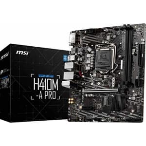 MSI H410M-A PRO ProSeries Motherboard (mATX, 10th Gen Intel Core, LGA 1200 Socket, DDR4, M.2 Slot, for $150