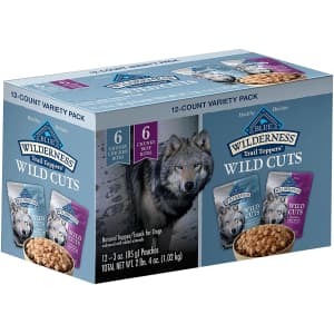Blue Buffalo Wilderness Trail Toppers Wild Cuts Variety Pack 3-oz. Pouch 12-Pack for $16