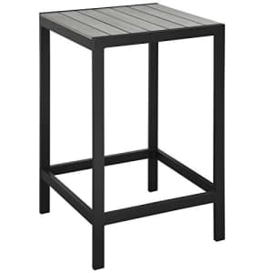 Modway Maine Aluminum Outdoor Patio Bar Table in Brown Gray for $190