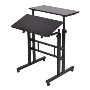 Mind Reader Mobile Sit & Stand Workstation Desk for $36 Mind Reader Mobile Sit & Stand Workstation Desk for $36