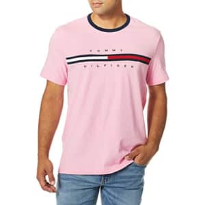 Tommy Hilfiger Men's Short Sleeve Logo T-Shirt, Fluro Pink, XL for $38 Tommy Hilfiger Men's Short Sleeve Logo T-Shirt, Fluro Pink, XL for $38