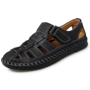 Hobibear Men's Closed Toe Leather Sandals for $24 Hobibear Men's Closed Toe Leather Sandals for $24