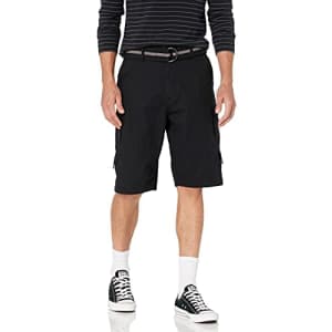 Beverly Hills Polo Club Men's Basic Cargo Shorts Belted, Tuscan Black 6240A, 30 for $15 Beverly Hills Polo Club Men's Basic Cargo Shorts Belted, Tuscan Black 6240A, 30 for $15