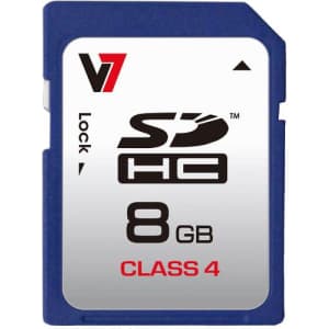 V7 8GB SDHC Class 4 Flash Memory Card (VASDH8GCL4R-1N) for $20