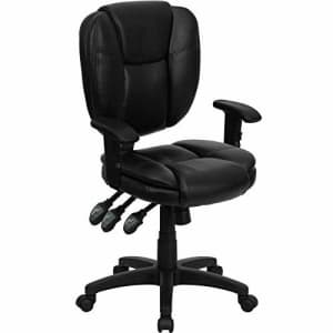 Flash Furniture Mid-Back Black LeatherSoft Multifunction Swivel Ergonomic Task Office Chair with for $230