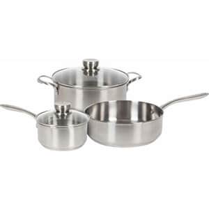 Frigidaire 11FFSPAN02 Ready Cook Cookware, 5-Piece, Stainless Steel, 5 Pieces for $106