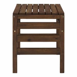 Walker Edison Ravello Contemporary Acacia Wood Slatted Patio Side Table, 18 Inch, Dark Brown for $77