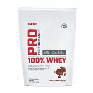 GNC Pro Performance 100% Whey Protein Powder - Chocolate Supreme, 12 Servings, Supports Healthy for $20
