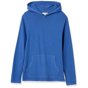 Amazon Brand - Goodthreads Men's Heritage Wash Long-Sleeve Pullover Hoodie T-Shirt, Bright Blue, for $7