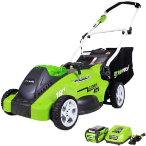 Greenworks 40V 16" Cordless Electric Lawn Mower for $266