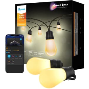 Govee Lynx 48-Foot Smart Outdoor String Lights for $37