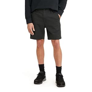 Levi's Men's Chino EZ Shorts, Caviar - Black, XX-Large for $18