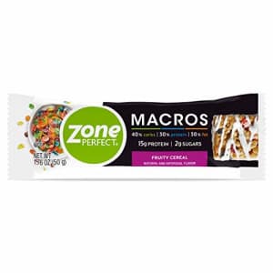 Zone Perfect Macros Protein Bars, Fruity Cereal, 20 Count for $28