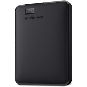 WD 4TB Elements USB 3.0 Portable External Hard Drive for $100