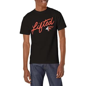 LRG Lifted Research Group Men's Graphic Design Logo T-Shirt, Black Split, XL for $12
