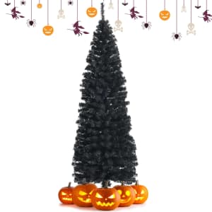 Costway 6-Ft. Artificial Unlit Pencil Tree w/ Stand for $45 Costway 6-Ft. Artificial Unlit Pencil Tree w/ Stand for $45