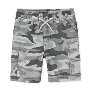 The Children's Place Baby and Toddler Boys Camo Pull On Cargo Shorts, FIN Gray, 4T for $7