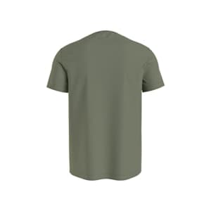 Tommy Hilfiger Men's Script Logo T Shirt, Oil Green, MD for $27