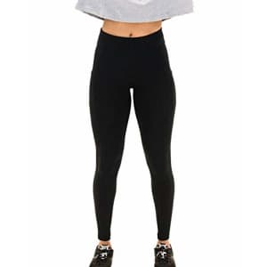 Spalding Women's Activewear Cotton Blend 28" Inseam Legging with Pocket, Black, S for $18