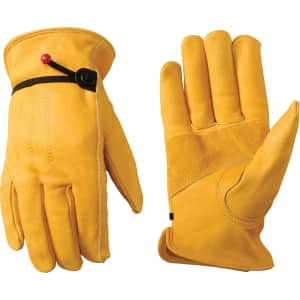 Wells Lamont Men's Cowhide Leather Work Gloves (Small) for $10