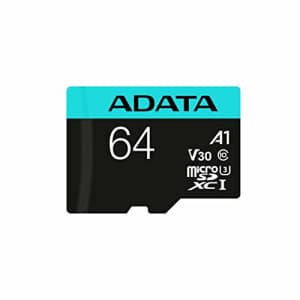 ADATA Premier Pro 64GB MicroSDXC UHS-I U3 V30 Class 10 A2 MircoSD Memory Card with Adapter for $13