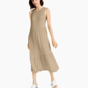 Alfani Women's Tiered Midi Sleeveless Dress for $17